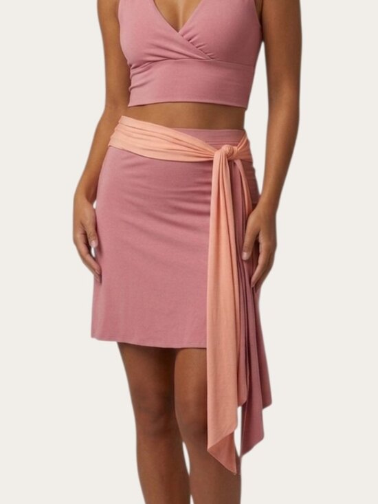 le chateau Dresses & Skirts - Vintage 90's LE CHATEAU Jersey Knit Sash Skirt